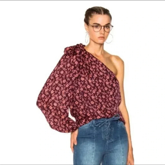 Ulla Johnson one sleeve floral top - Picture 1 of 7